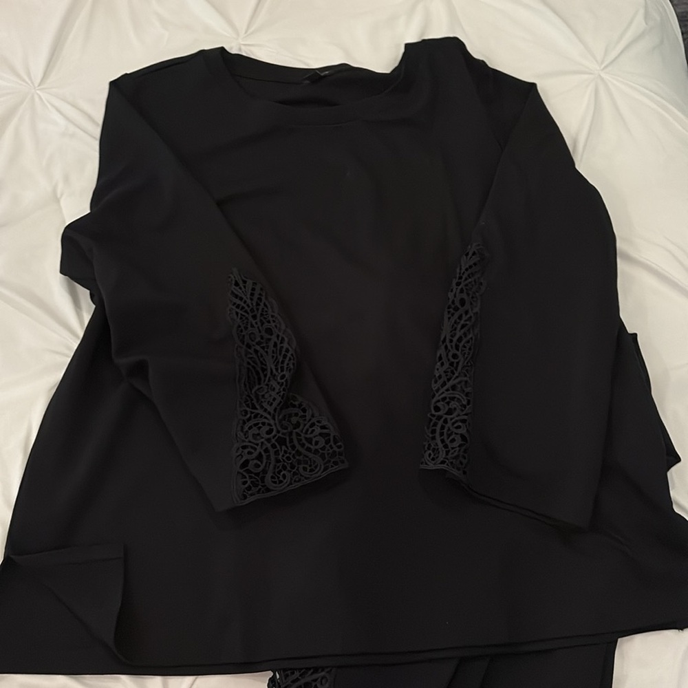 EUC Ann Taylor 2 pc Black Pant Set size XL - Picture 6 of 9
